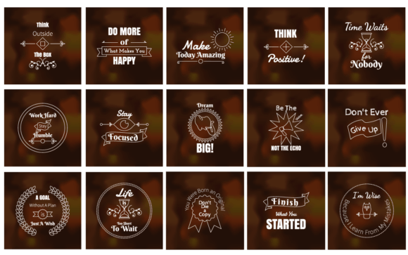 15 Motivational Quote SVG Bundle