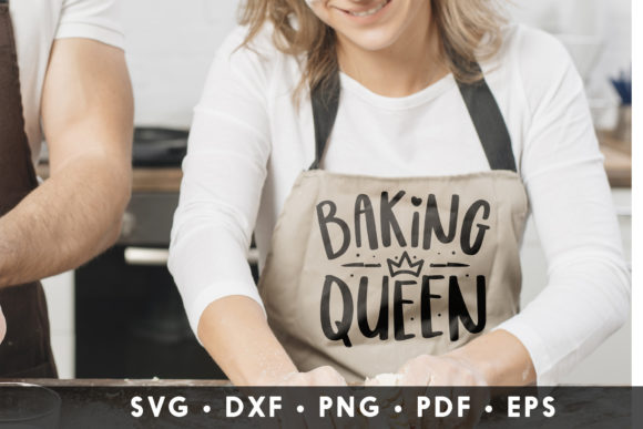 Baking Queen Chef Quote SVG Graphics for Crafts
