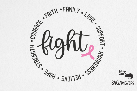 Breast Cancer Fight Quote SVG Design