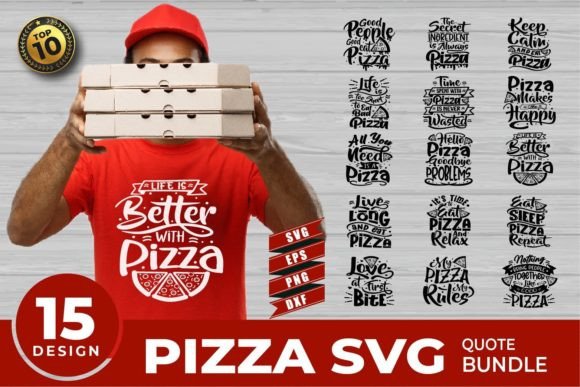 Pizza Quote SVG Bundle: Graphics for Crafts Sellers