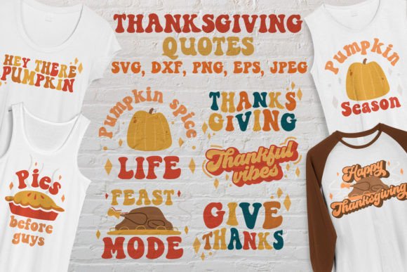 Retro Thanksgiving Sublimation Quote SVG: Graphics for Crafts