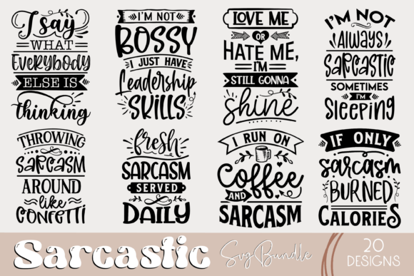 Sarcastic SVG Bundle: Graphics for Crafts