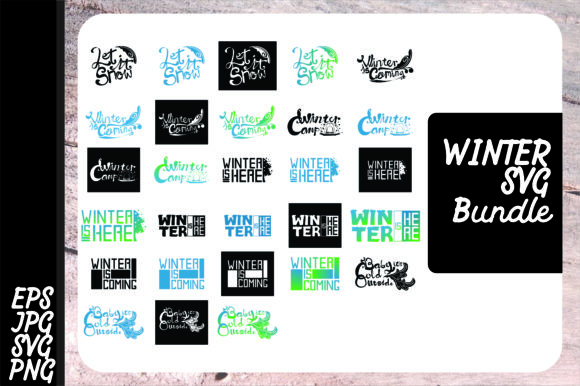 Set of Winter Quote SVG: Graphics for Crafts & Seasonal Branding