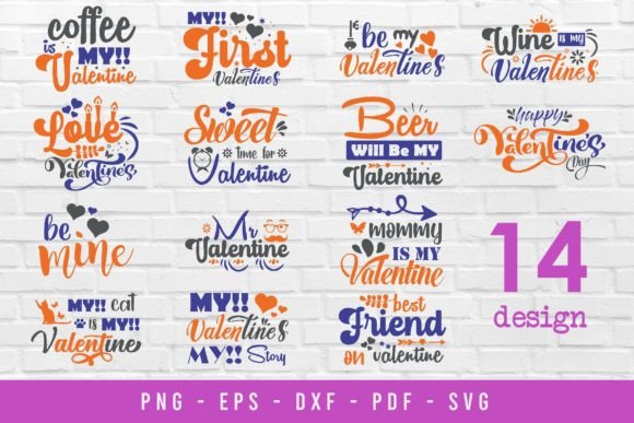 Valentine Love Quote SVG Bundle: Graphics for Crafts & Branding